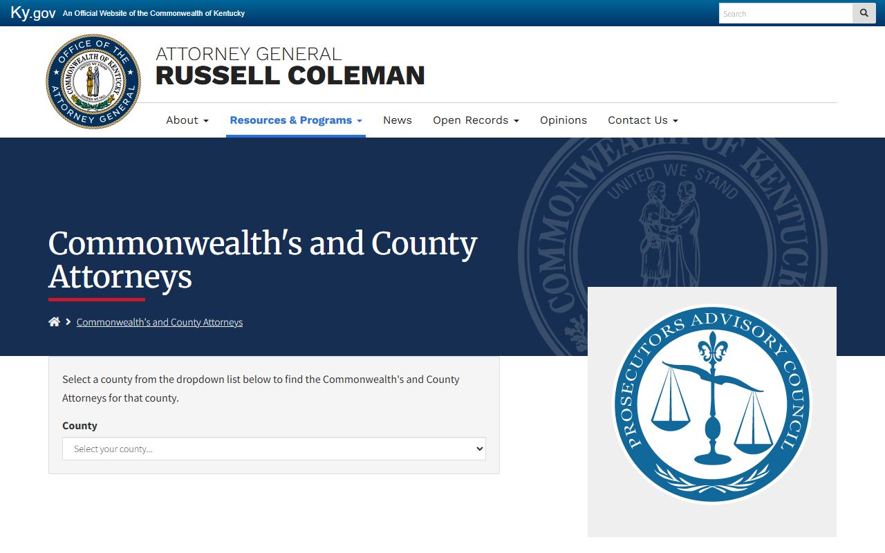 Elliott County criminal court records Kentucky prosecutors directory