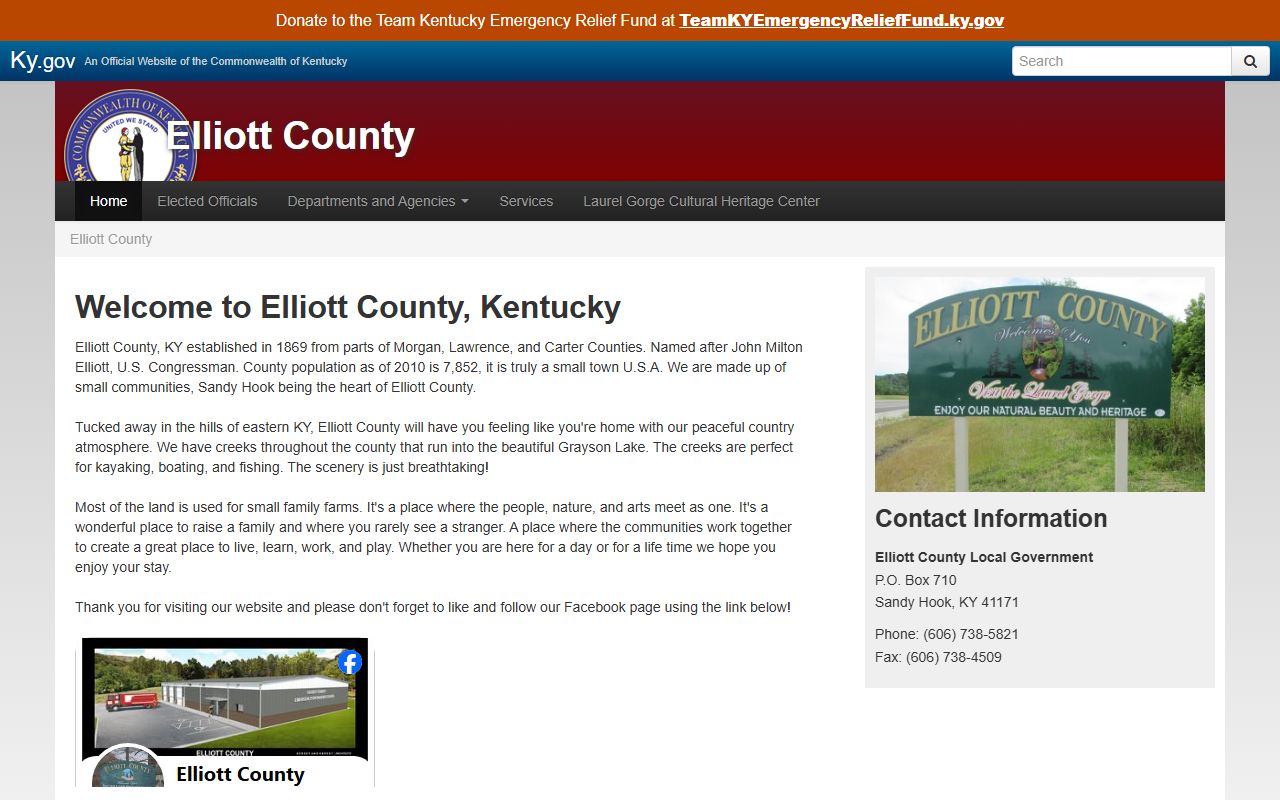 Elliott County court records official county homepage